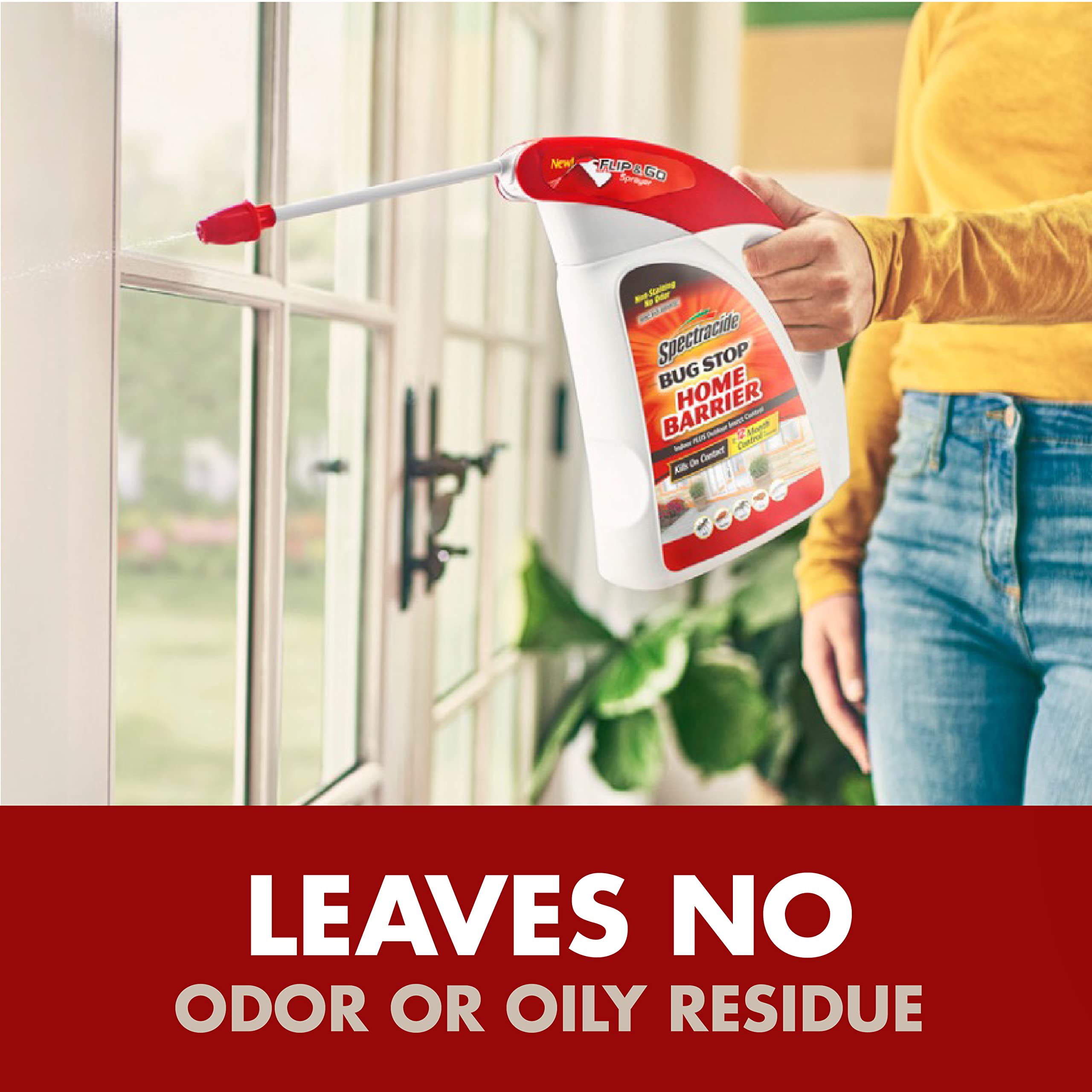 Spectracide Bug Stop Home Barrier Indoor Plus Outdoor Bug Control With Flip & Go Sprayer Kills Ants, Roaches and Spiders on Contact, 0.5 Gallon, 1 Pack - Image 6