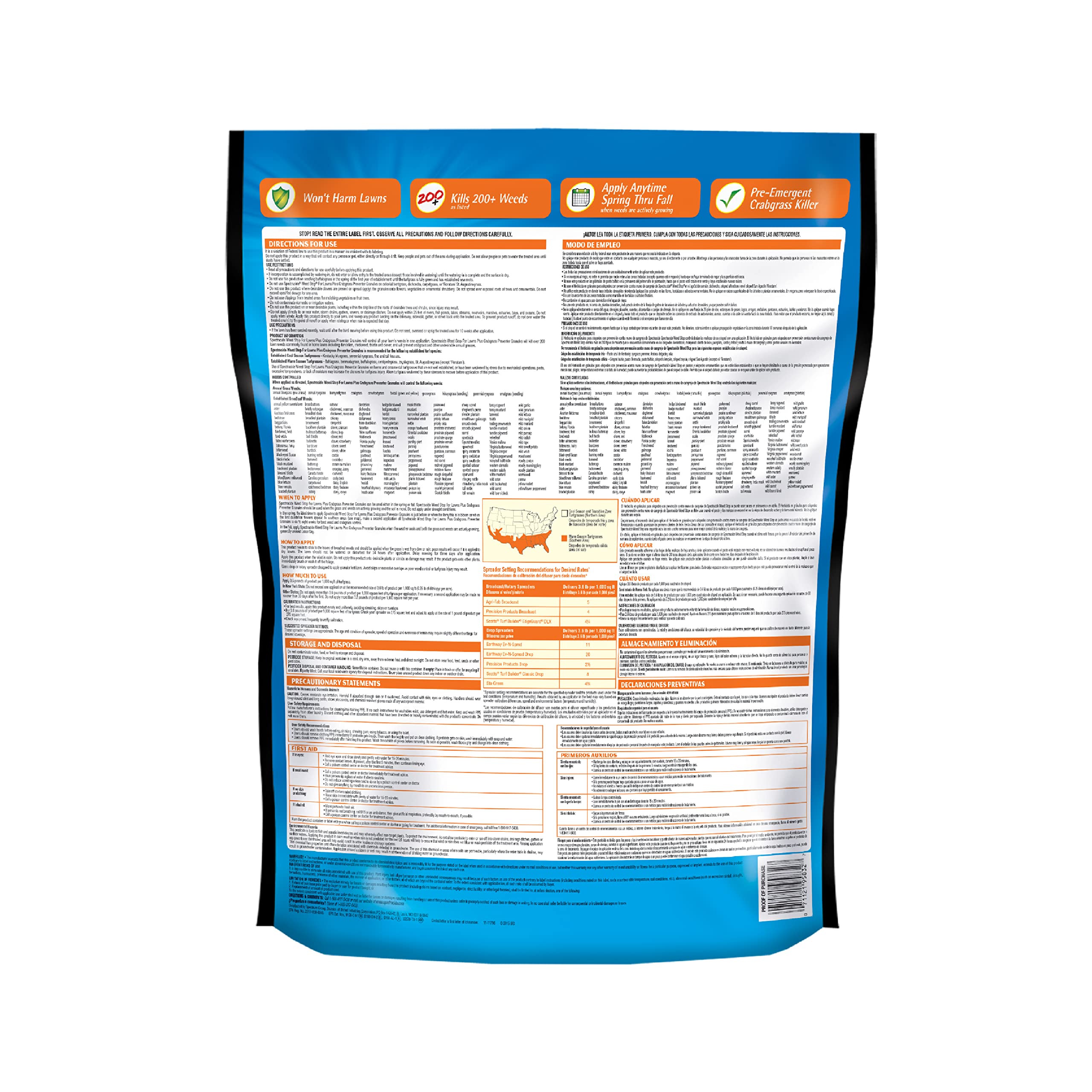 Spectracide Weed Stop For Lawns Plus Crabgrass Preventer Granules 10.8 Pounds, Up To 5 Months Of Control - Image 9
